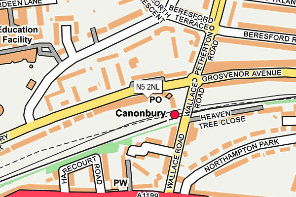 N5 2NL map - OS OpenMap – Local (Ordnance Survey)