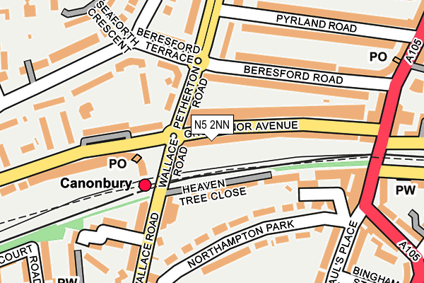 N5 2NN map - OS OpenMap – Local (Ordnance Survey)