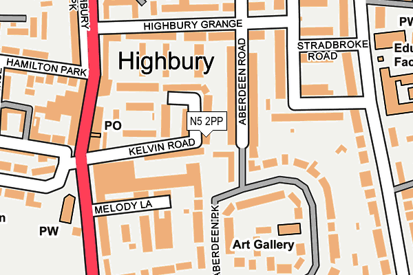 N5 2PP map - OS OpenMap – Local (Ordnance Survey)