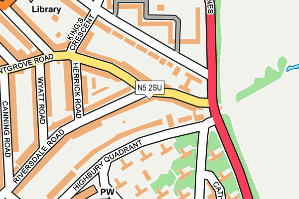 N5 2SU map - OS OpenMap – Local (Ordnance Survey)