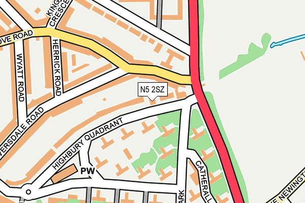 N5 2SZ map - OS OpenMap – Local (Ordnance Survey)