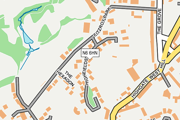 N6 6HN map - OS OpenMap – Local (Ordnance Survey)
