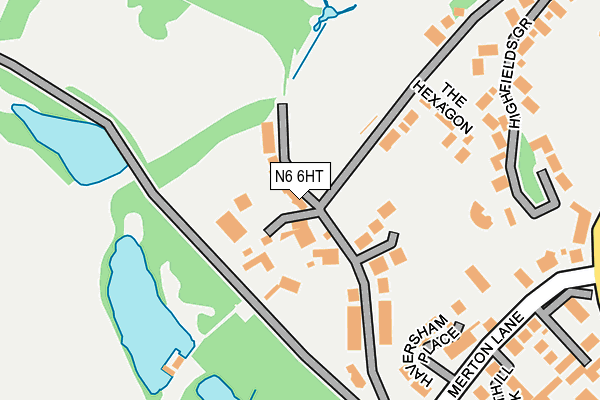 N6 6HT map - OS OpenMap – Local (Ordnance Survey)