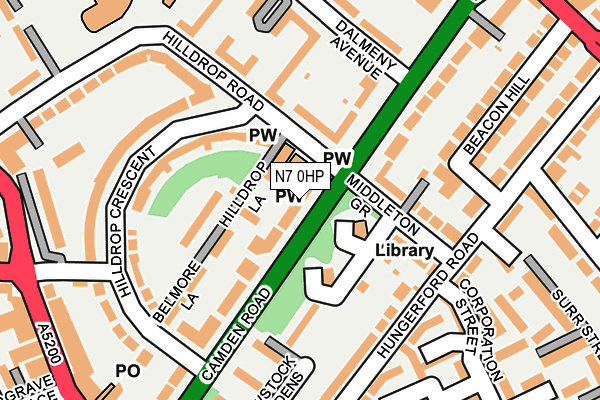N7 0HP map - OS OpenMap – Local (Ordnance Survey)