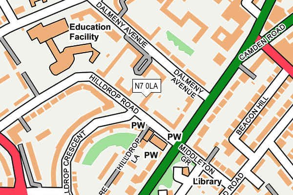N7 0LA map - OS OpenMap – Local (Ordnance Survey)