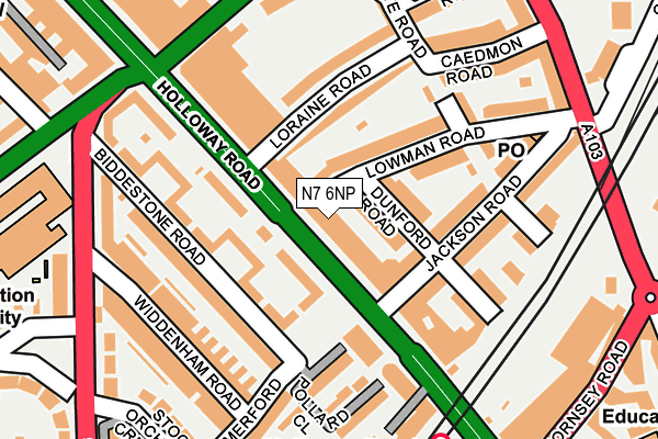 N7 6NP map - OS OpenMap – Local (Ordnance Survey)