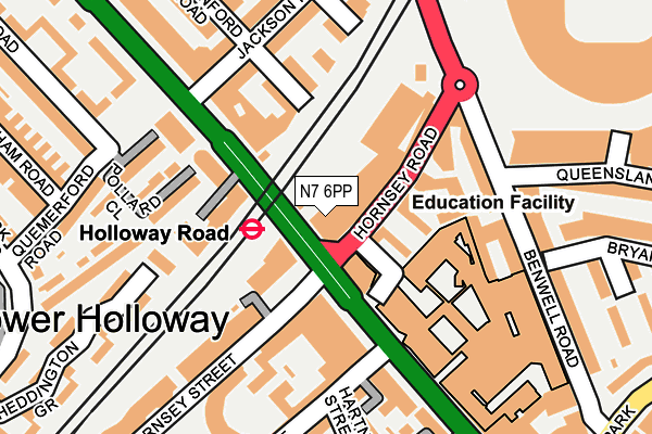 N7 6PP map - OS OpenMap – Local (Ordnance Survey)