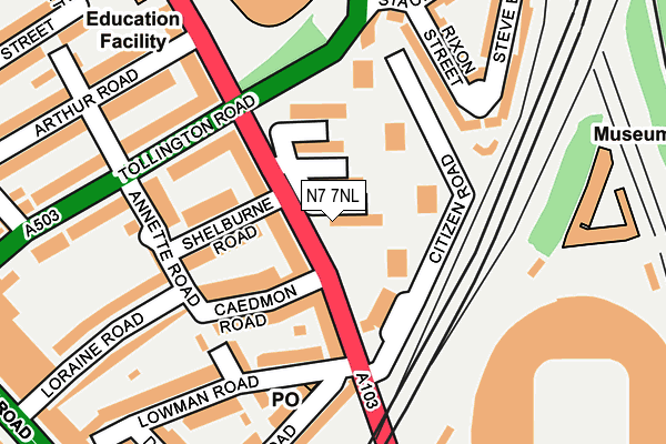 N7 7NL map - OS OpenMap – Local (Ordnance Survey)