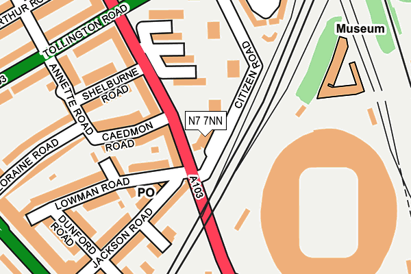 N7 7NN map - OS OpenMap – Local (Ordnance Survey)