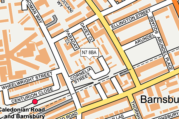 N7 8BA map - OS OpenMap – Local (Ordnance Survey)