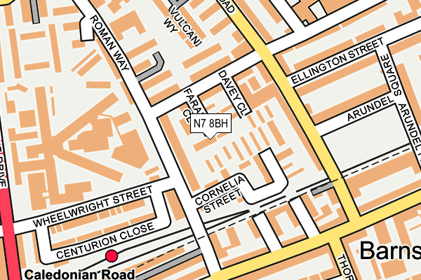 N7 8BH map - OS OpenMap – Local (Ordnance Survey)