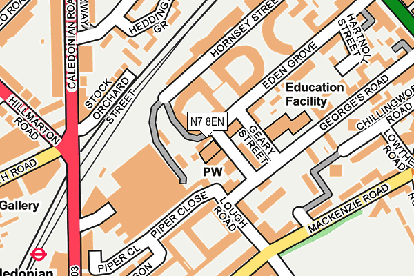 N7 8EN map - OS OpenMap – Local (Ordnance Survey)