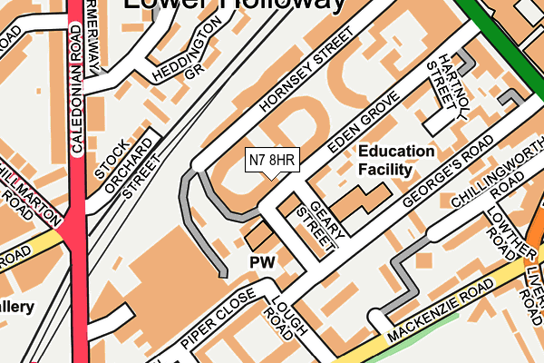 N7 8HR map - OS OpenMap – Local (Ordnance Survey)