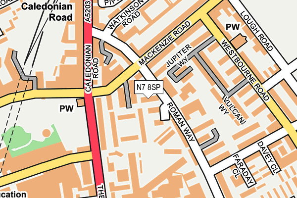 N7 8SP map - OS OpenMap – Local (Ordnance Survey)
