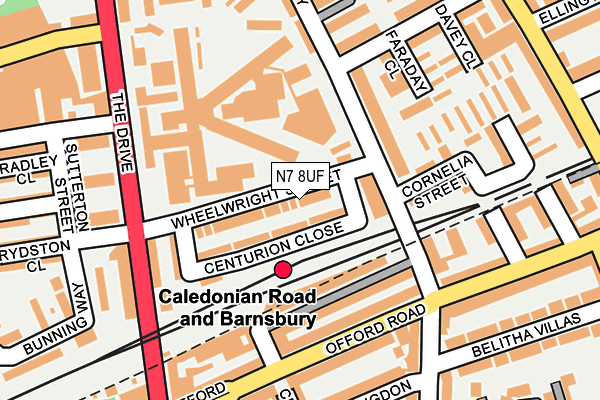 N7 8UF map - OS OpenMap – Local (Ordnance Survey)