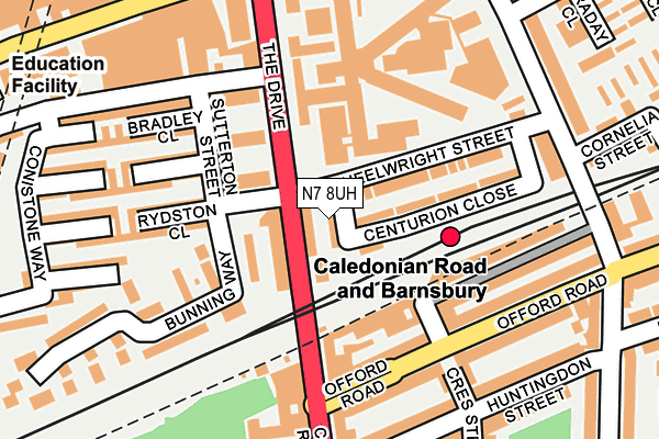 N7 8UH map - OS OpenMap – Local (Ordnance Survey)