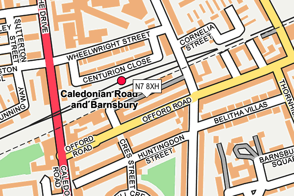 N7 8XH map - OS OpenMap – Local (Ordnance Survey)