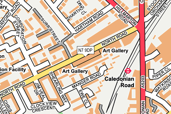 N7 9DP map - OS OpenMap – Local (Ordnance Survey)