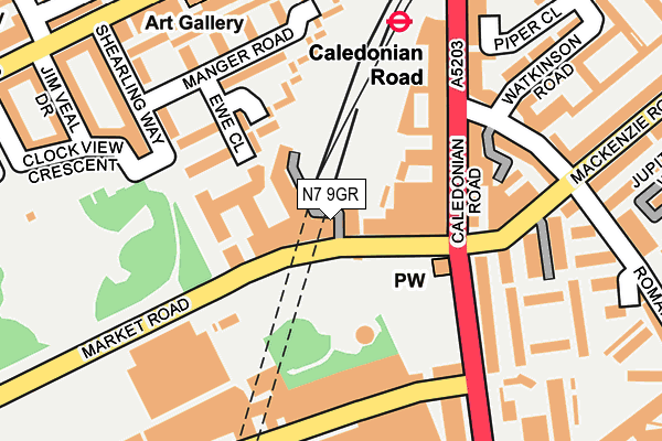 N7 9GR map - OS OpenMap – Local (Ordnance Survey)