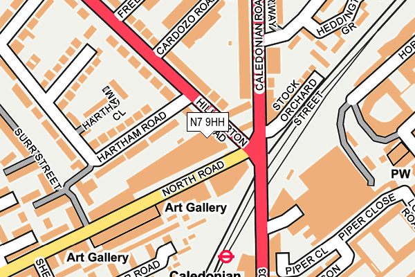 N7 9HH map - OS OpenMap – Local (Ordnance Survey)