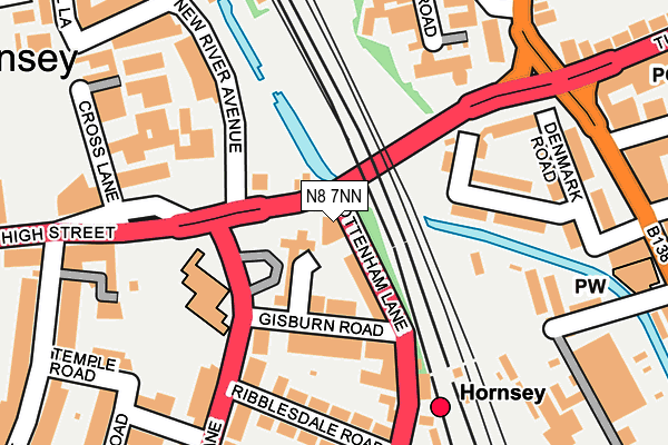 N8 7NN map - OS OpenMap – Local (Ordnance Survey)