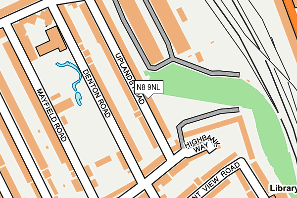 N8 9NL map - OS OpenMap – Local (Ordnance Survey)