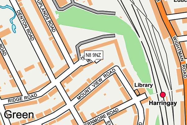 N8 9NZ map - OS OpenMap – Local (Ordnance Survey)