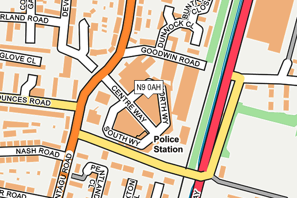 N9 0AH map - OS OpenMap – Local (Ordnance Survey)