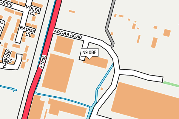N9 0BF map - OS OpenMap – Local (Ordnance Survey)