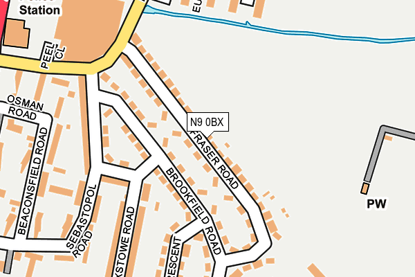 N9 0BX map - OS OpenMap – Local (Ordnance Survey)
