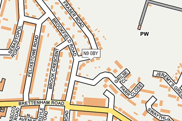 N9 0BY map - OS OpenMap – Local (Ordnance Survey)