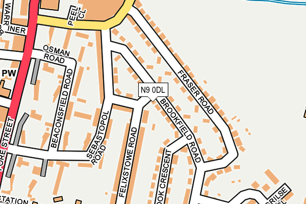 N9 0DL map - OS OpenMap – Local (Ordnance Survey)