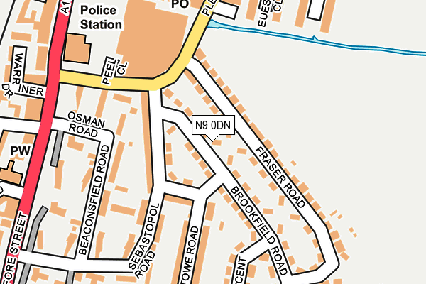 N9 0DN map - OS OpenMap – Local (Ordnance Survey)