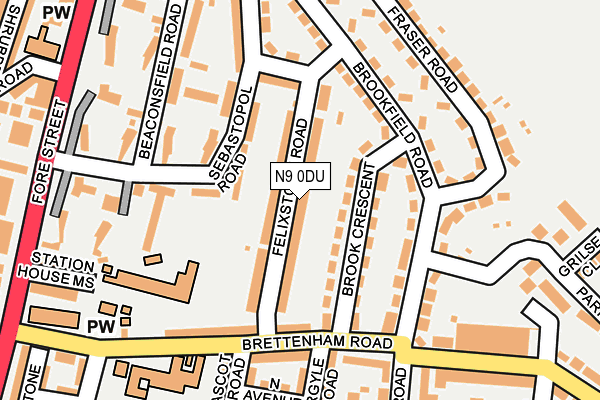 N9 0DU map - OS OpenMap – Local (Ordnance Survey)