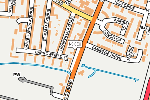 N9 0EU map - OS OpenMap – Local (Ordnance Survey)