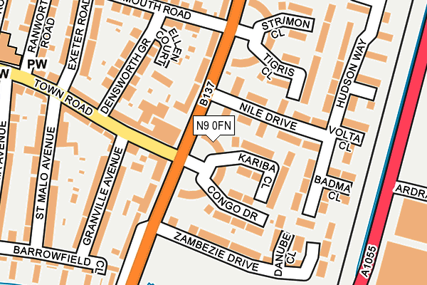 N9 0FN map - OS OpenMap – Local (Ordnance Survey)