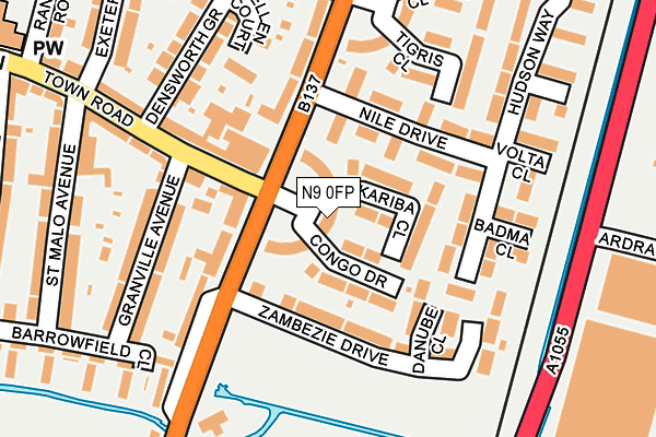 N9 0FP map - OS OpenMap – Local (Ordnance Survey)