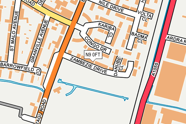 N9 0FT map - OS OpenMap – Local (Ordnance Survey)