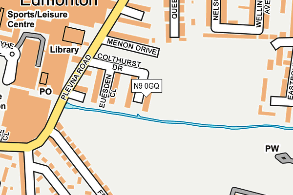 N9 0GQ map - OS OpenMap – Local (Ordnance Survey)
