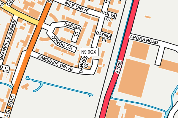 N9 0GX map - OS OpenMap – Local (Ordnance Survey)