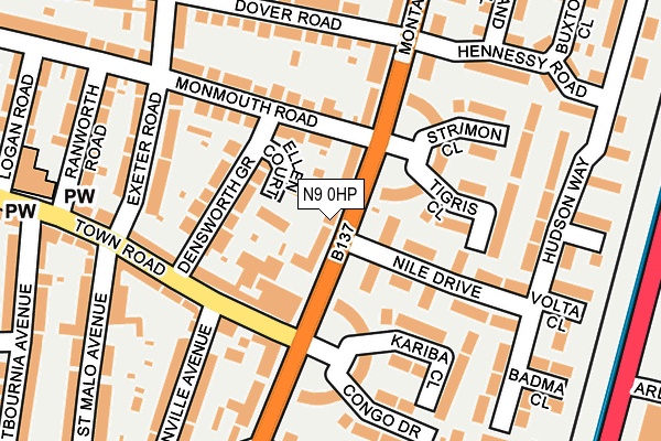 N9 0HP map - OS OpenMap – Local (Ordnance Survey)