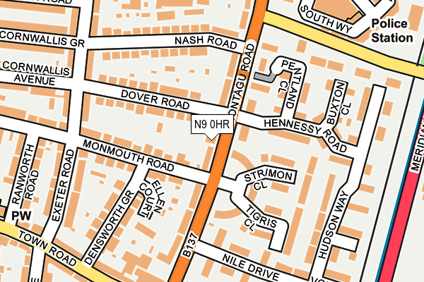 N9 0HR map - OS OpenMap – Local (Ordnance Survey)