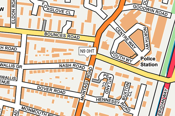 N9 0HT map - OS OpenMap – Local (Ordnance Survey)