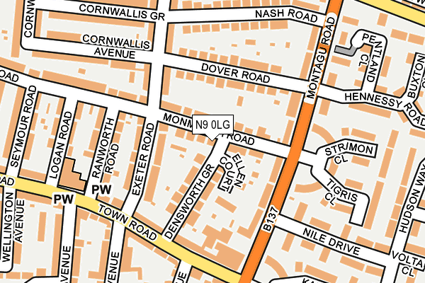 N9 0LG map - OS OpenMap – Local (Ordnance Survey)