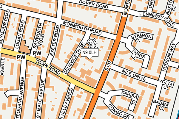 N9 0LH map - OS OpenMap – Local (Ordnance Survey)