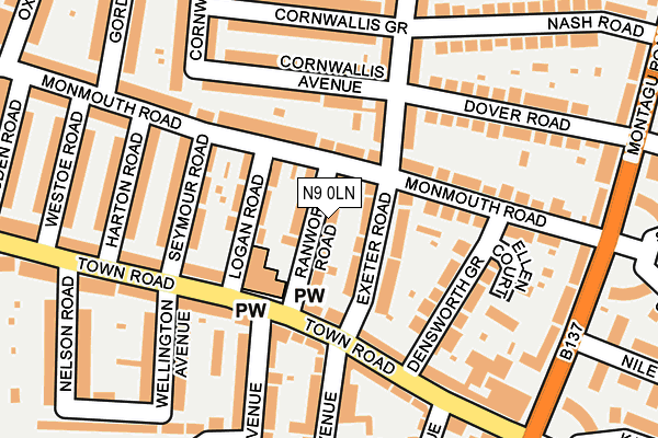 N9 0LN map - OS OpenMap – Local (Ordnance Survey)