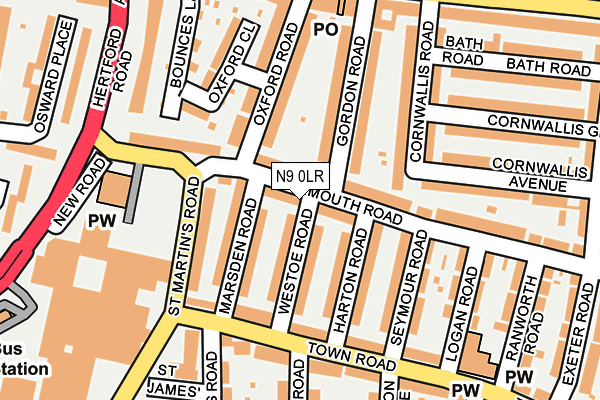 N9 0LR map - OS OpenMap – Local (Ordnance Survey)