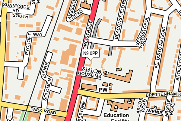 N9 0PP map - OS OpenMap – Local (Ordnance Survey)