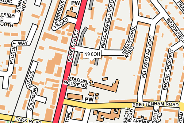 N9 0QH map - OS OpenMap – Local (Ordnance Survey)