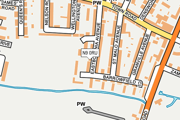 N9 0RU map - OS OpenMap – Local (Ordnance Survey)